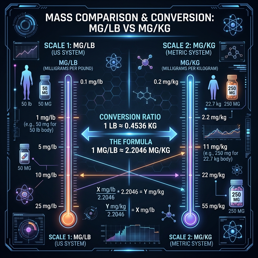 MG LB to MG KG: Dual Unit Conversions for Dosing & Mass Ratios