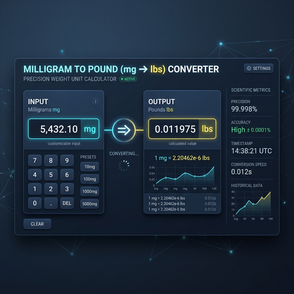 MG to LBS Calculator: Free Online Unit Converter & Formula Guide
